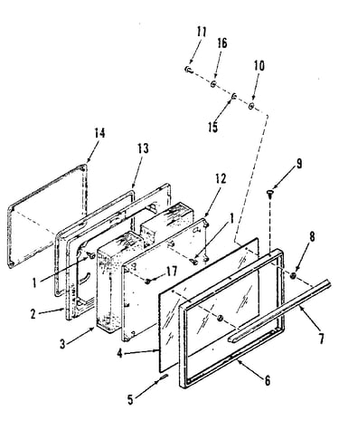 Oven door section