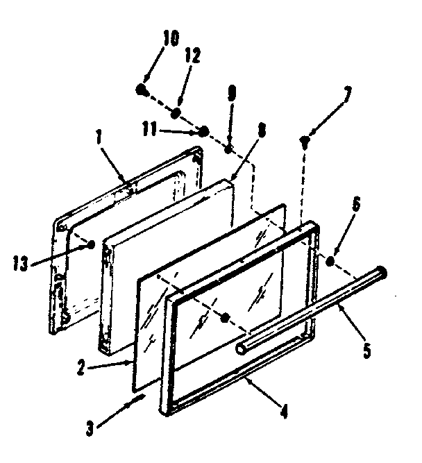 Oven door section