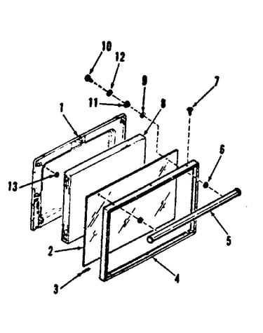 Oven door section