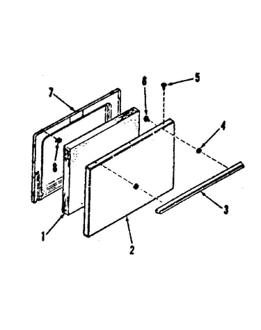 Oven door section