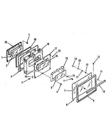 Oven door section