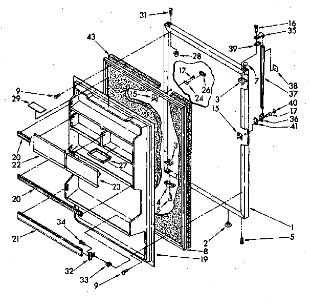 Refrigerator door