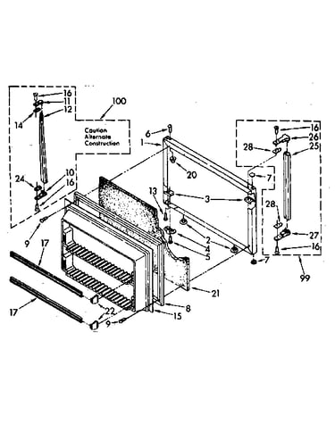 Freezer door