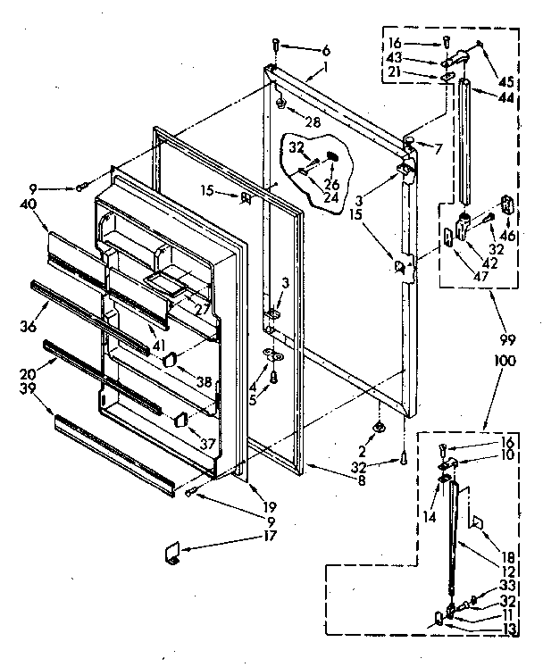Refrigerator door