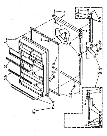 Refrigerator door