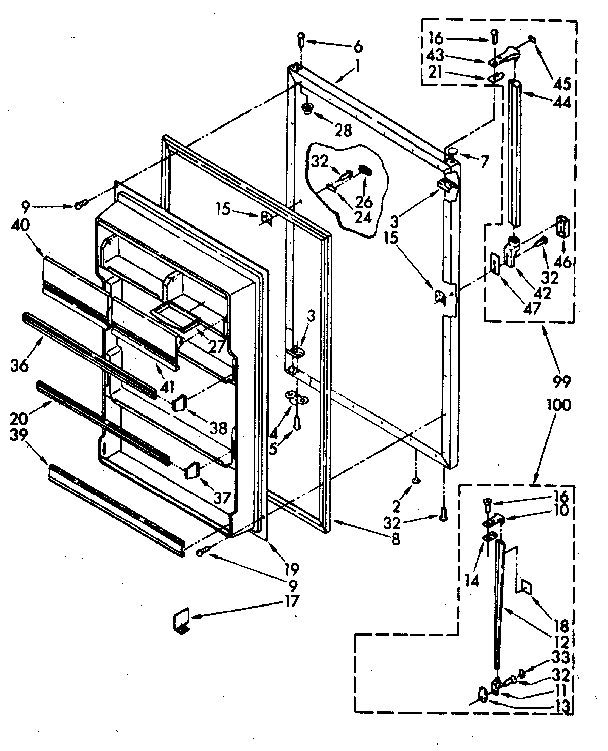 Refrigerator door