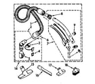 Kenmore 1162641083 hose and attachment parts diagram