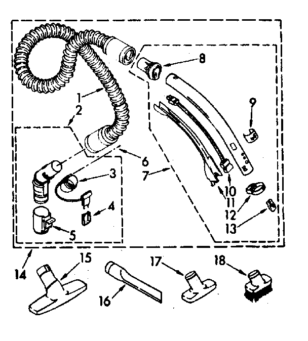 HOSE AND ATTACHMENT PARTS