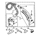 Kenmore 1162641384 hose and attachment parts diagram