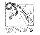 Kenmore 1162835081 hose and attachment parts diagram