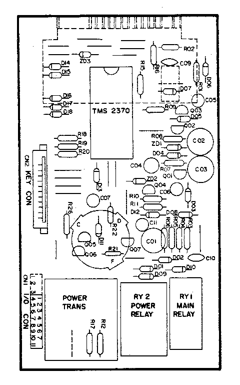 Power and control circuit board (part no. 600614)