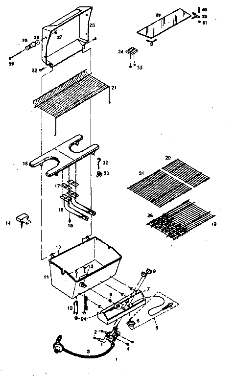 Grill and burners