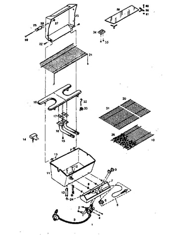 Grill and burners