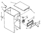 Kenmore 19025 (1988) cabinet and control parts diagram