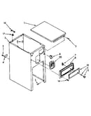 Cabinet and control parts