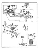 Air cleaner, carburetor, and fuel tank assembly