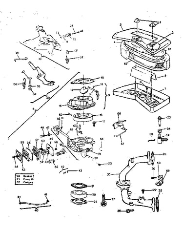 Air cleaner-carburetor group
