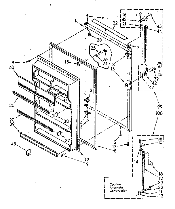 Refrigerator door parts