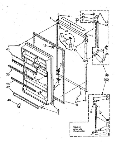 Refrigerator door parts