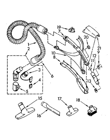 Hose and attachment parts