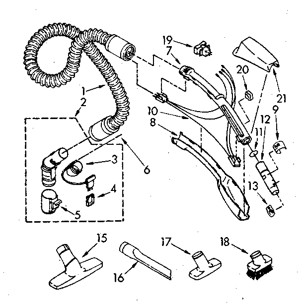 Hose and attachment parts