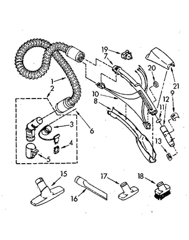 Hose and attachment parts