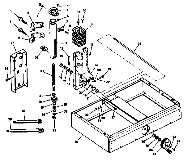 FIGURE 2 - BASE AND COLUMN ASSEMBLY