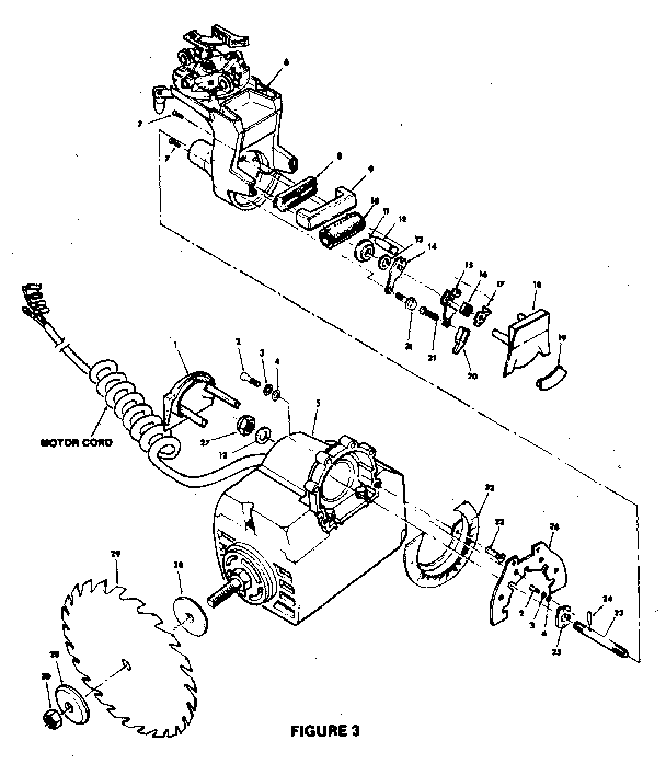 FIGURE 3 - YOKE AND MOTOR ASSEMBLY