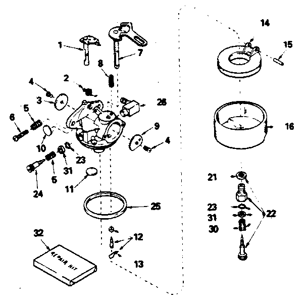 Carburetor no. 632113