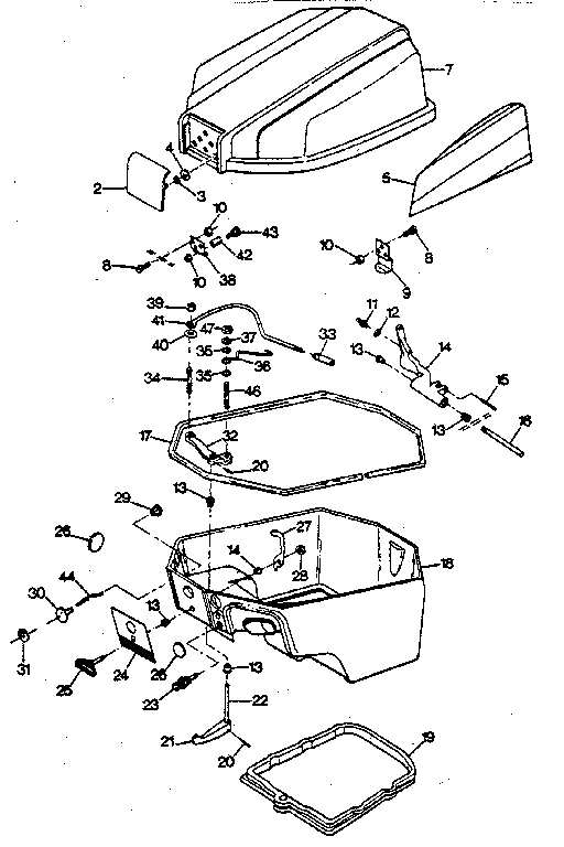 Engine cover and support plate