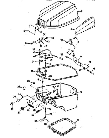 Engine cover and support plate