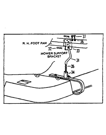 Mower support bracket 42205