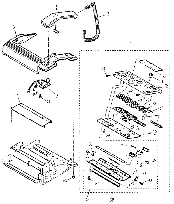 Upper cover, opcnt, key
