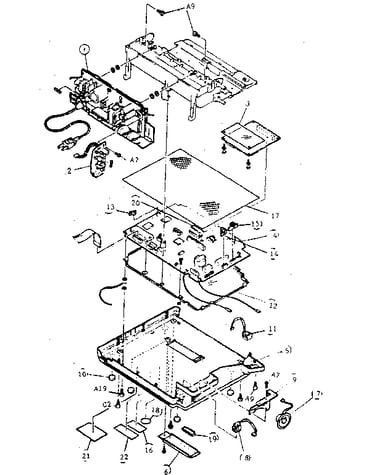 Base cover, scnt screws & washers