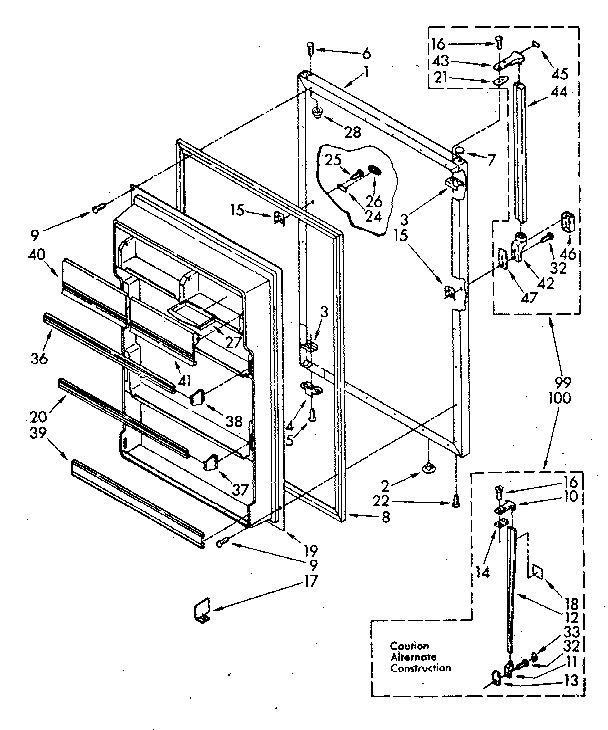 Refrigerator door