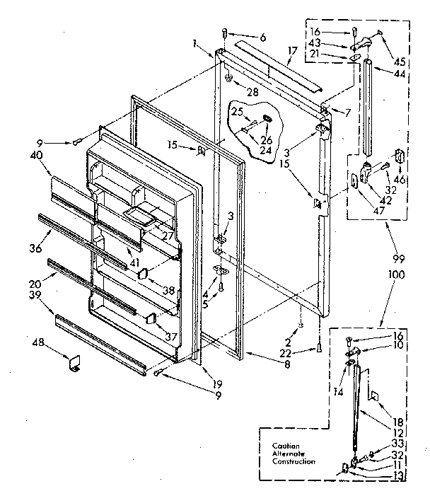Refrigerator door