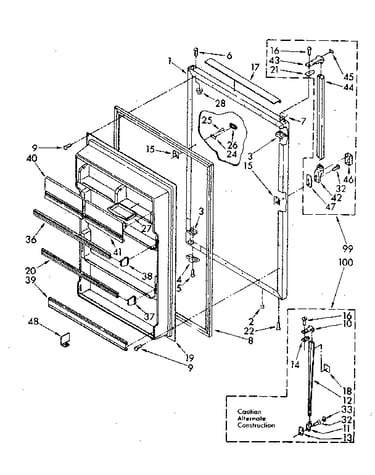 Refrigerator door