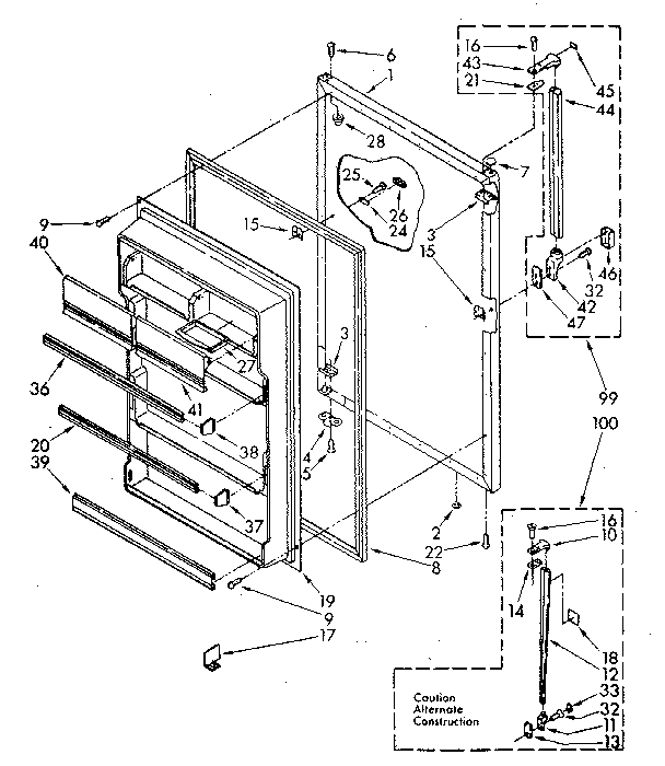 Refrigerator door