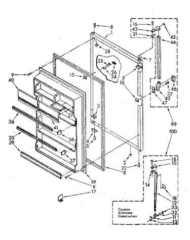 Refrigerator door