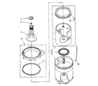 Kenmore 11081862100 agitator, basket and tub diagram