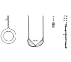 Sears 786720530 gym ring, swing, climbing rope assembly diagram