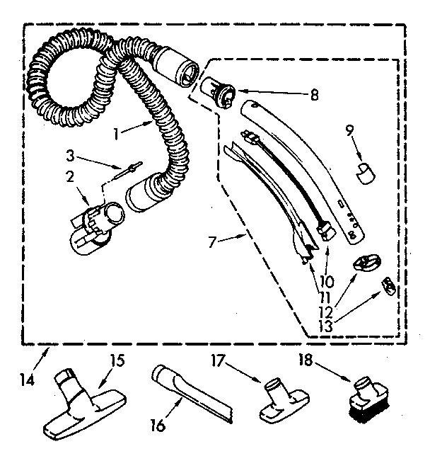 Hose and attachment