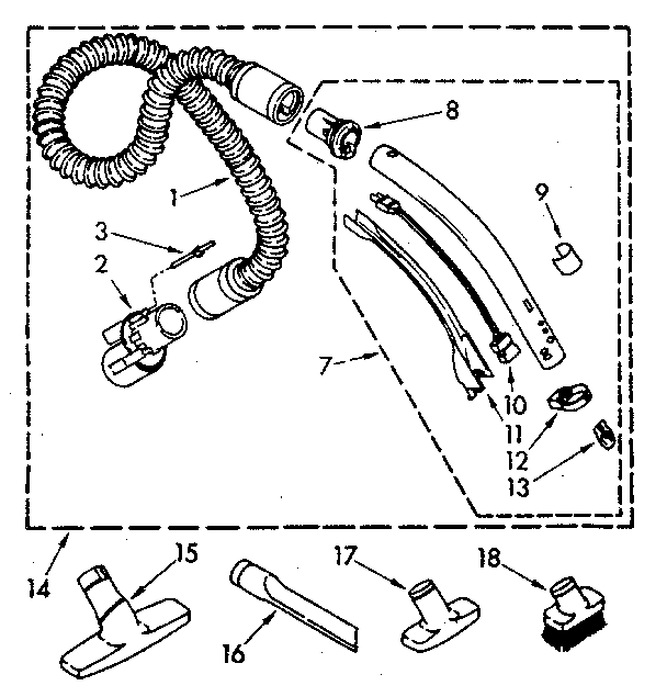 Hose and attachment