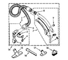 Kenmore 1162839381 hose and attachment diagram