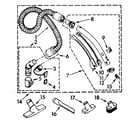 Kenmore 1162843081 hose and attachment diagram