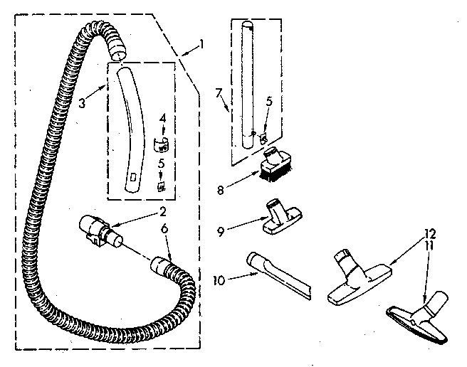 Hose and attachment