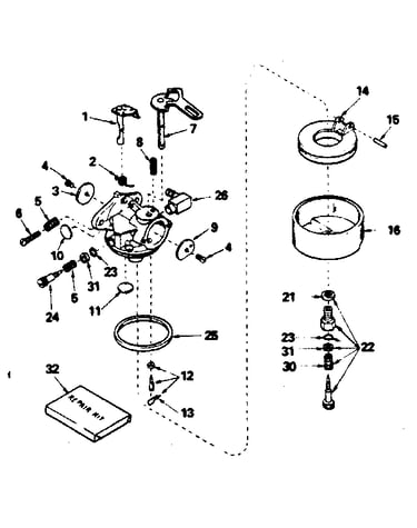 Carburetor no. 632113