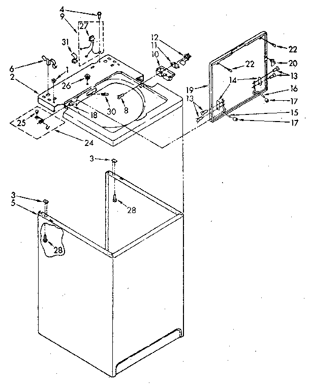 Top and cabinet