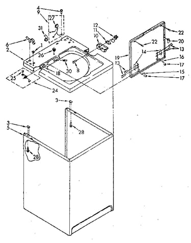 Top and cabinet