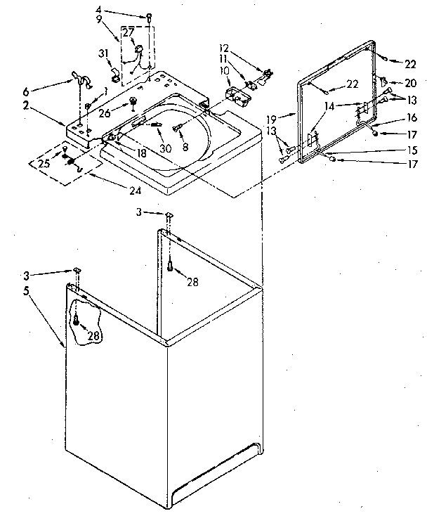 Top and cabinet